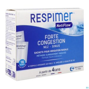 RESPIMER NETIFLOW Pdr pour irrigation nasale 16Sach