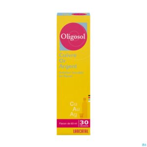 CUIVRE-OR-ARGENT OLIGOSOL, solution buvable en flacon