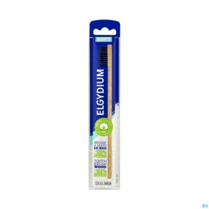 Elgydium - Brosse à dents Bois Eco conçue souple