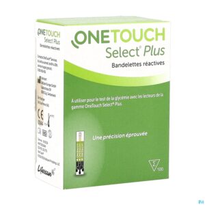 ONETOUCH SELECT Plus Bandelettes réactives bt/100
