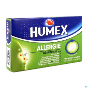 HUMEX ALLERGIE CETIRIZINE 10 mg, comprimé pelliculé sécable