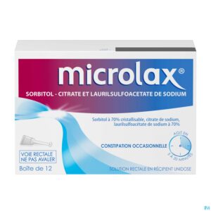MICROLAX SORBITOL CITRATE ET LAURILSULFOACETATE DE SODIUM, solution rectale en récipient unidose