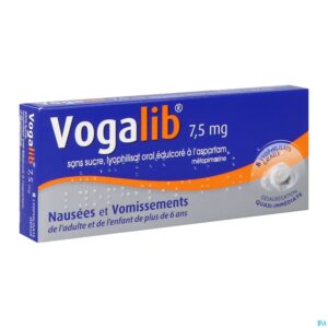 VOGALIB 7,5 mg SANS SUCRE, lyophilisat oral édulcoré à l'aspartam