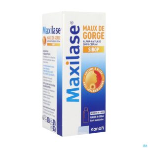 MAXILASE MAUX DE GORGE ALPHA-AMYLASE 200 U. CEIP/ml, sirop