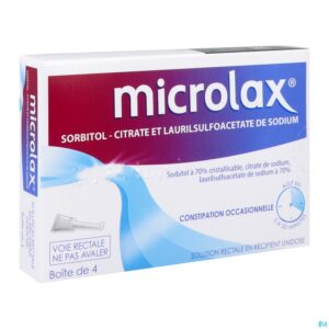 MICROLAX SORBITOL CITRATE ET LAURILSULFOACETATE DE SODIUM, solution rectale en récipient unidose
